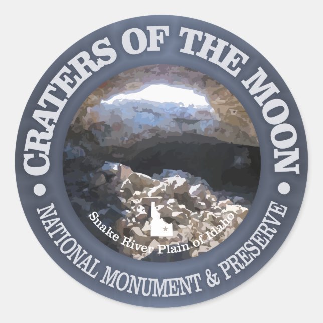 Craters of the Moon Classic Round Sticker (Front)