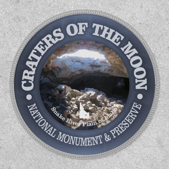 Craters of the Moon Classic Round Sticker Patch (Front)