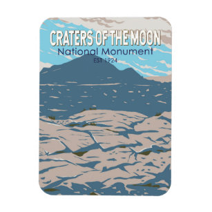 Craters of the Moon National Monument Idaho Retro Magnet