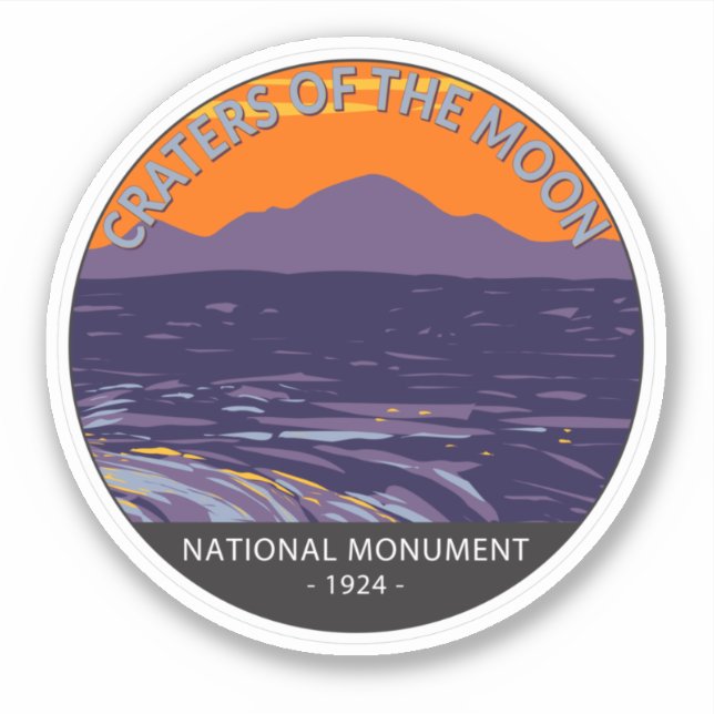 Craters of the Moon National Monument Idaho Sticker (Front)