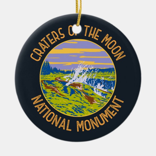 Craters of the Moon National Monument Lake Taupo Ceramic Ornament (Front)