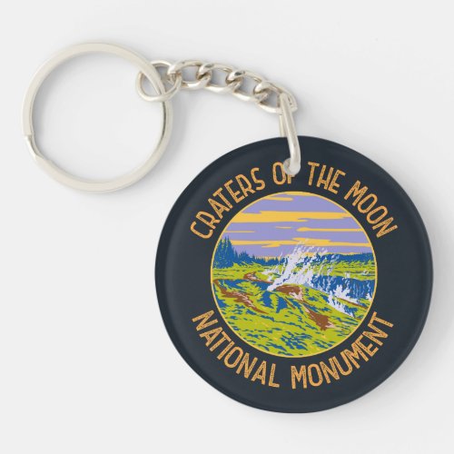 Craters of the Moon National Monument Lake Taupo Keychain