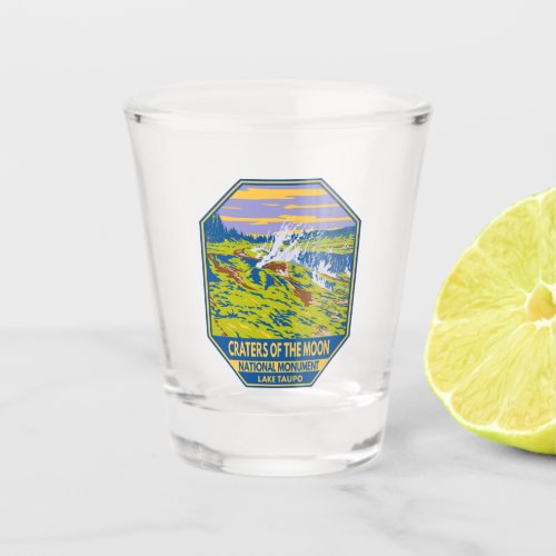 Craters of the Moon National Monument Lake Taupo Shot Glass
