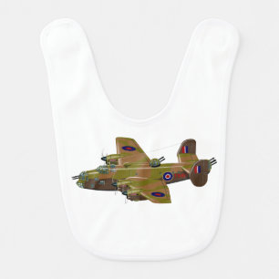 Cratoon retro bomber baby bib