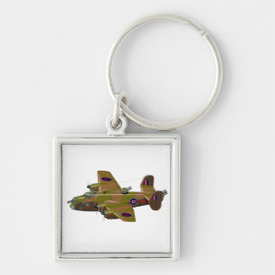 Cratoon retro bomber keychain