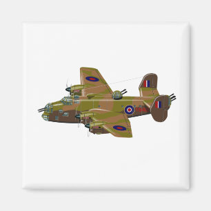 Cratoon retro bomber magnet
