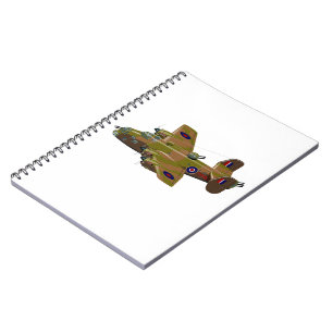 Cratoon retro bomber notebook