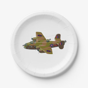 Cratoon retro bomber paper plates