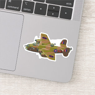 Cratoon retro bomber sticker