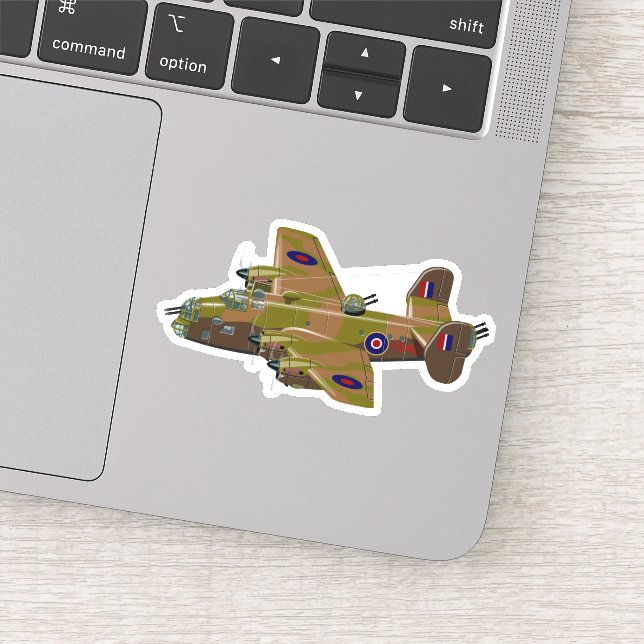 Cratoon retro bomber sticker (Detail)