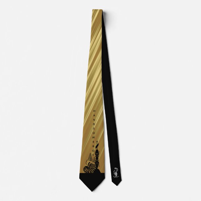 Cravate flèche faîtière kanak. dégradée KAVA Neck Tie (Front)