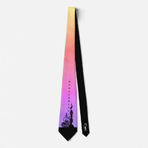 Cravate flèche faîtière kanak. dégradée neck tie