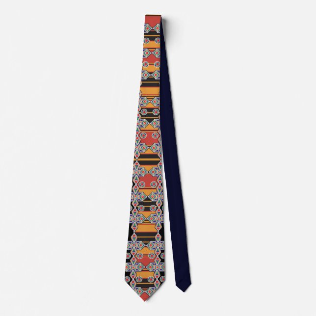 CRAVATE MOTIF KABYLE AMAZIGH SYMBOLE DES BERBERES NECK TIE (Front)