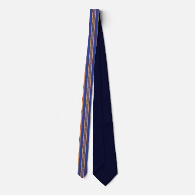 CRAVATE MOTIF KABYLE AMAZIGH SYMBOLE DES BERBERES NECK TIE (Back)