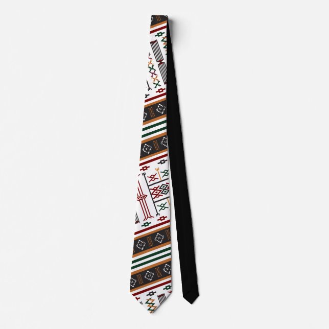 CRAVATE MOTIF MZEB AMAZIGH SYMBOLE DES BERBERES NECK TIE (Front)
