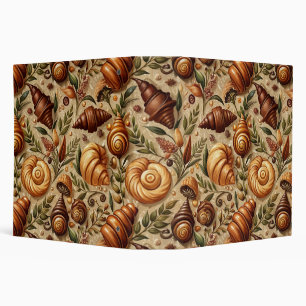 Craving Croissants 3 Ring Binder