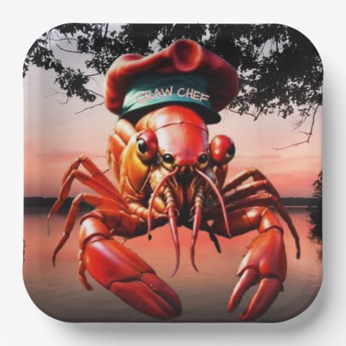 Craw Chef Design Paper Plates