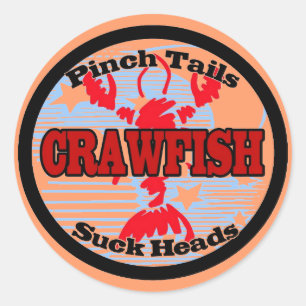 Craw Dat! Fleur de Lis, Crawfish , Craw Dat Classic Round Sticker