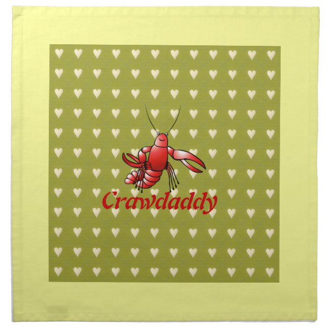Crawdaddy Crayfish Napkins (Front)