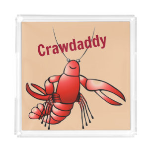 Crawdaddy Red Crayfish Acrylic Tray