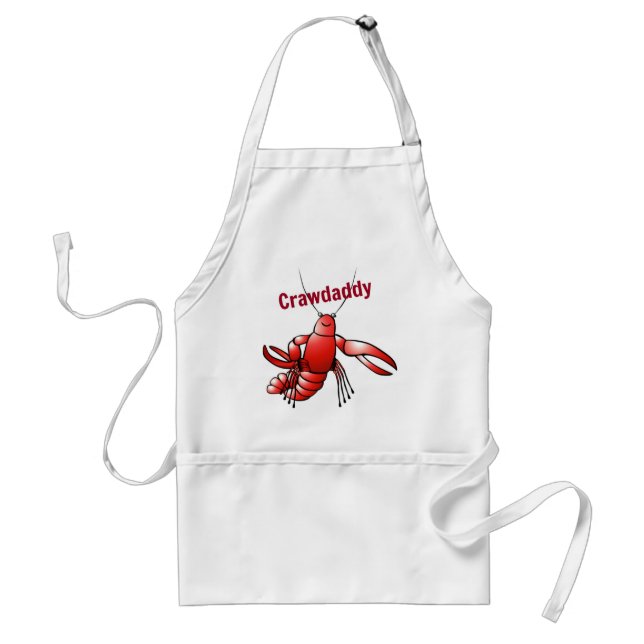 Crawdaddy Red Crayfish Adult Apron (Front)