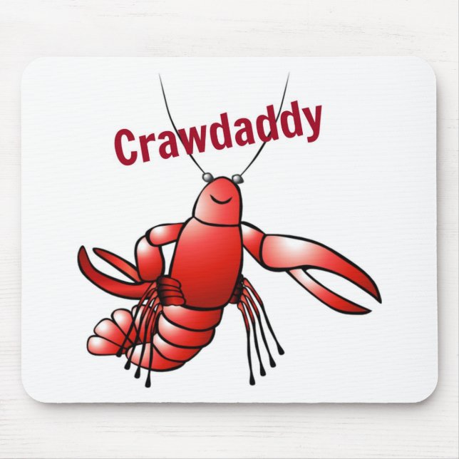 Crawdaddy Red Crayfish Mouse Pad (Front)