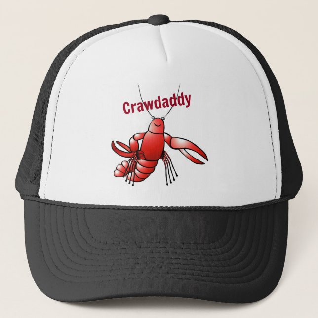 Crawdaddy Red Crayfish Trucker Hat (Front)