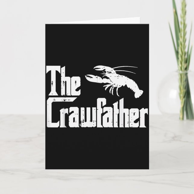 Crawfihe Crawfather Funny Crayfish Parody Dad Papa Card (Front)