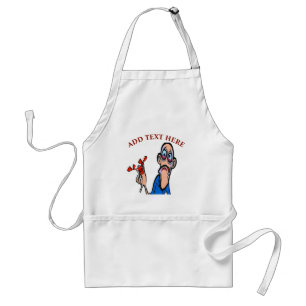 Crawfisg Apron, add text Adult Apron