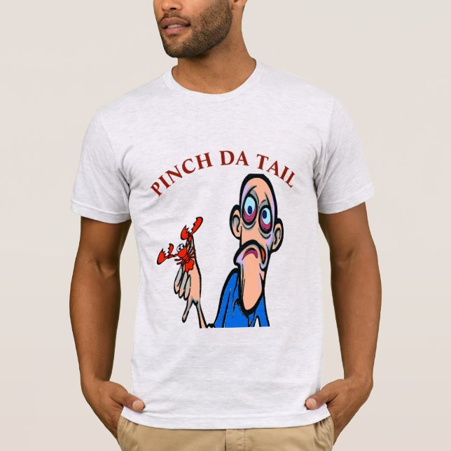 Crawfisg Cartoon, add text Adult Apron T-Shirt (Front)