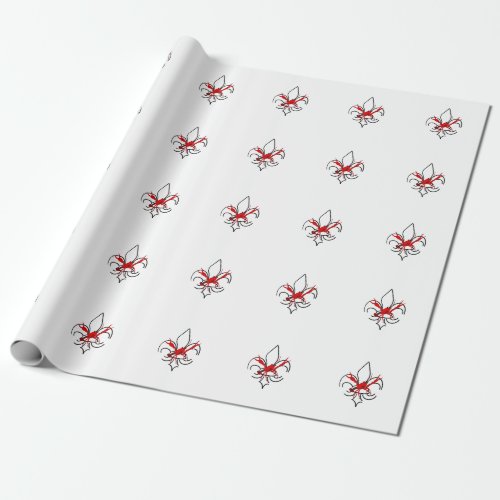Crawfish and Fleur de Lis Wrapping Paper