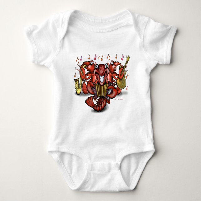 Crawfish Band Baby Bodysuit (Front)