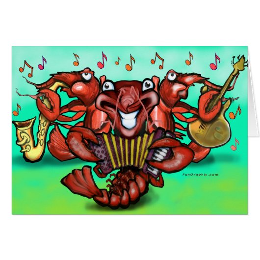 Crawfish Band Cards (Front Horizontal)