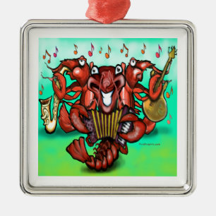 Crawfish Band Metal Ornament
