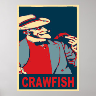 Crawfish Bearded Man Poster