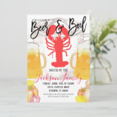 Crawfish Beer and Boil Invitation (Standing Front)