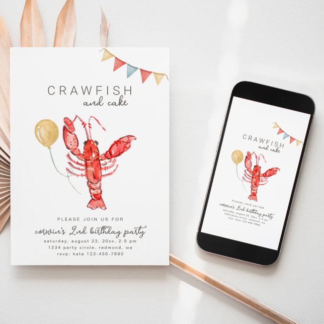 Crawfish Birthday Invitation | Crawfish Party (Creator Uploaded)