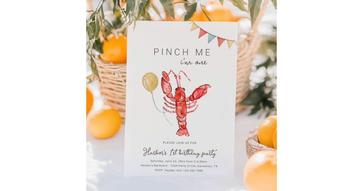 Crawfish Birthday Invitation | Crawfish Party