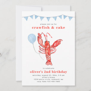 Crawfish Birthday Invitation Crawfish Party