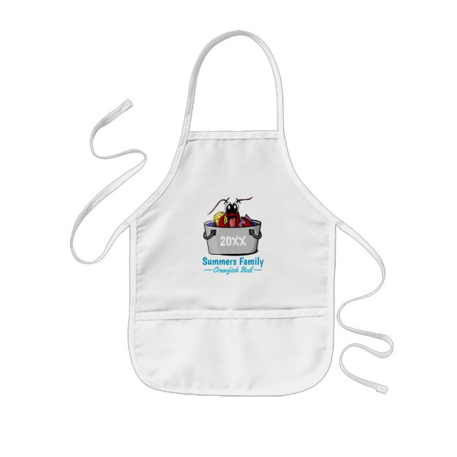 Crawfish Boil Annual Family Party Picnic Kids' Apron (Front)