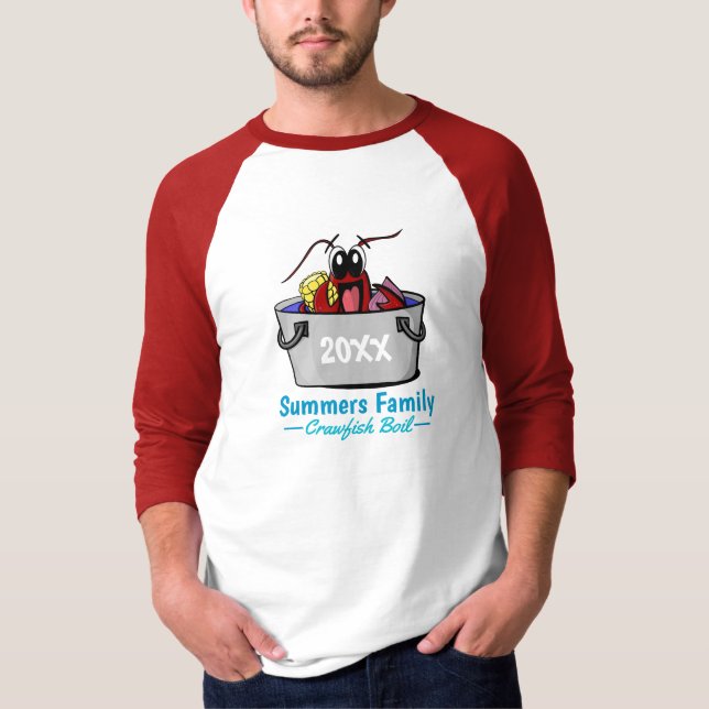Crawfish Boil Annual Family Party Picnic T-Shirt (Front)