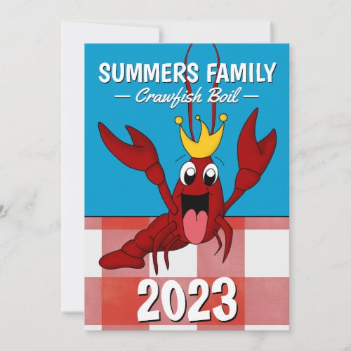 Crawfish Boil Annual Family Reunion Cookout Invitation