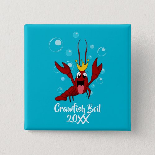 Crawfish Boil Annual Family Reunion Party Button