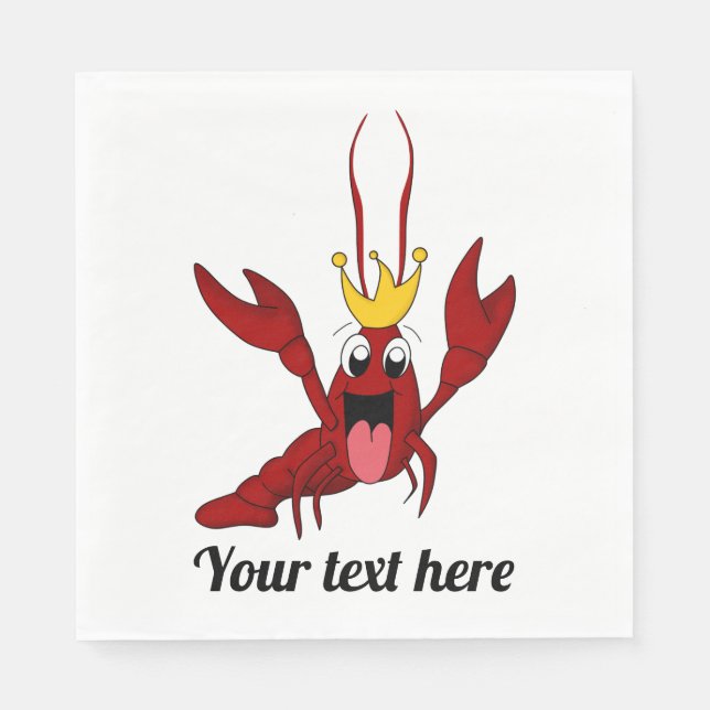 Crawfish Boil Annual Family Reunion Party Napkins (Front)