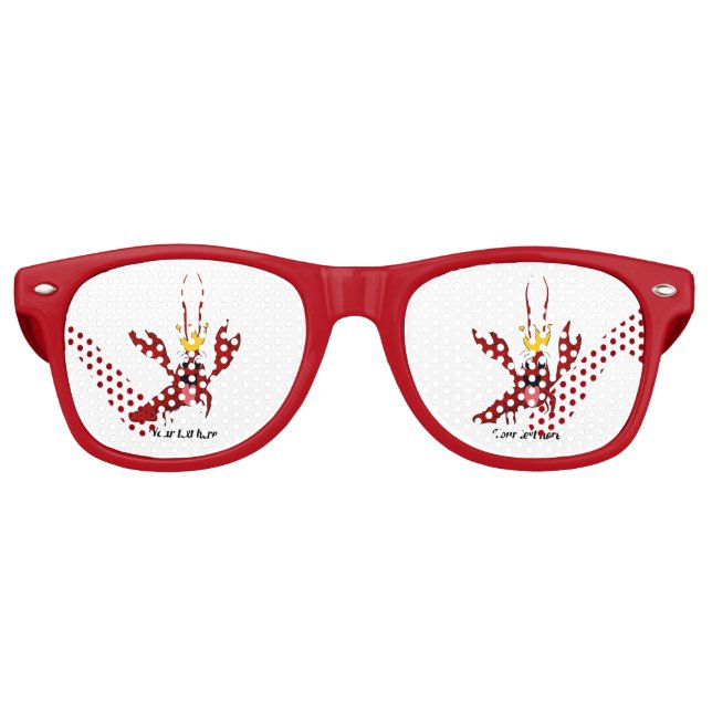 Crawfish Boil Annual Family Reunion Party Retro Sunglasses (Front)