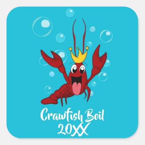 Crawfish Boil Annual Family Reunion Party Square Sticker