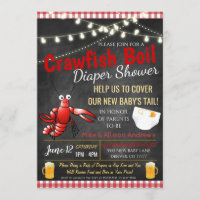 Crawfish Boil Baby Shower Invitation