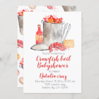 Crawfish boil babyshower party invite