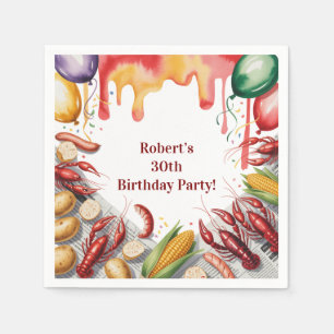 Crawfish Boil Birthday Party For Adults Napkins