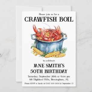 Crawfish Boil Birthday Party Invitation